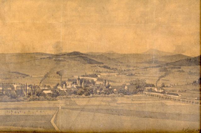 Pohled na Strakonice v 19. století