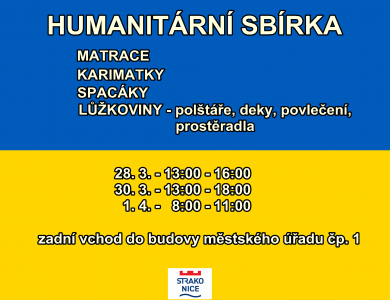 HUMANITÁRNÍ SBÍRKA MĚSTA STRAKONICE 