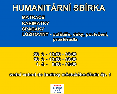 HUMANITÁRNÍ SBÍRKA MĚSTA STRAKONICE 