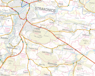 Uzavírka kruhové křižovatky ve Strakonicích směr Volyně 