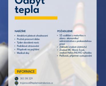 Nabídka pracovní pozice - odbyt tepla