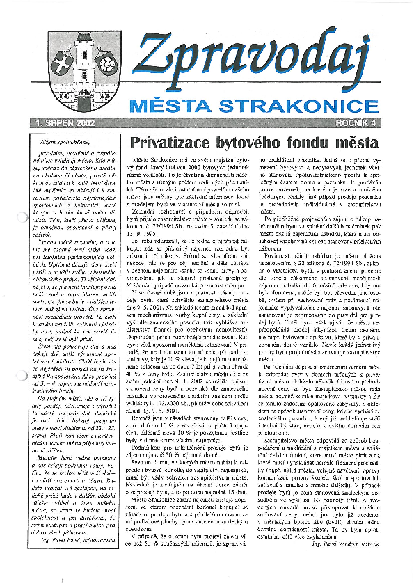 uvodní stránka zpravodaje