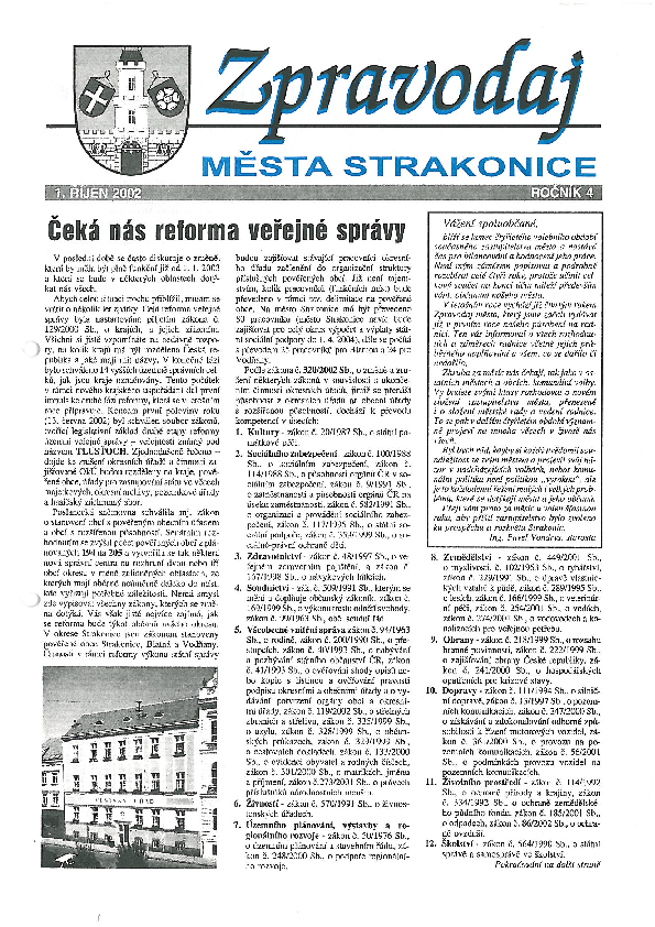 uvodní stránka zpravodaje