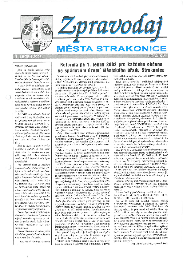 uvodní stránka zpravodaje