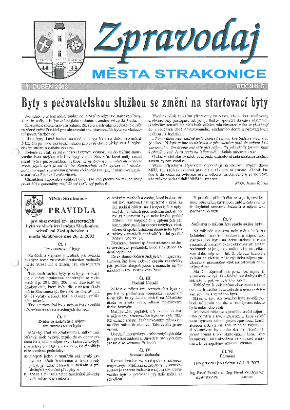 uvodní stránka zpravodaje