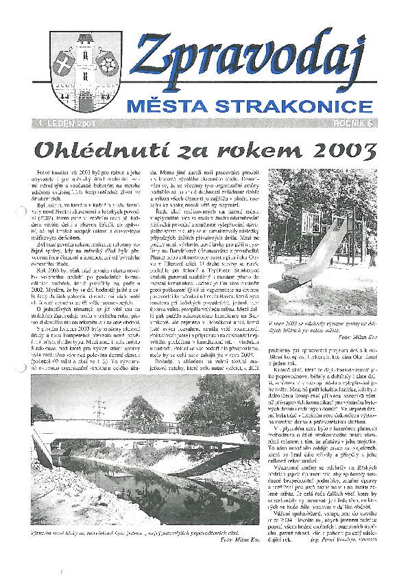 uvodní stránka zpravodaje