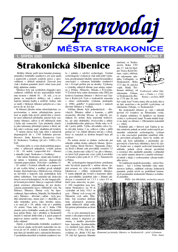 uvodní stránka zpravodaje