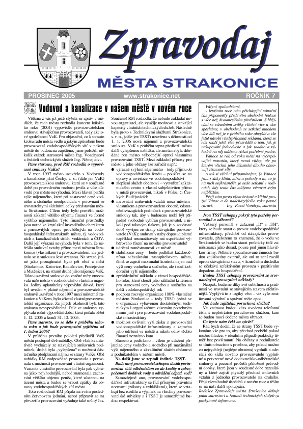 uvodní stránka zpravodaje