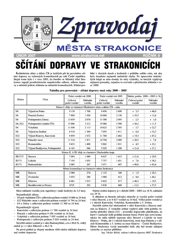 uvodní stránka zpravodaje