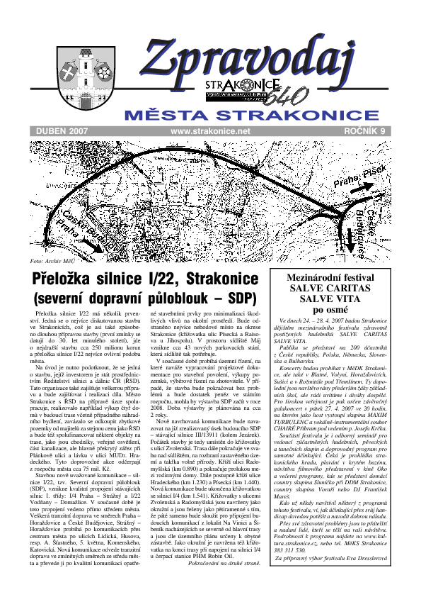 uvodní stránka zpravodaje