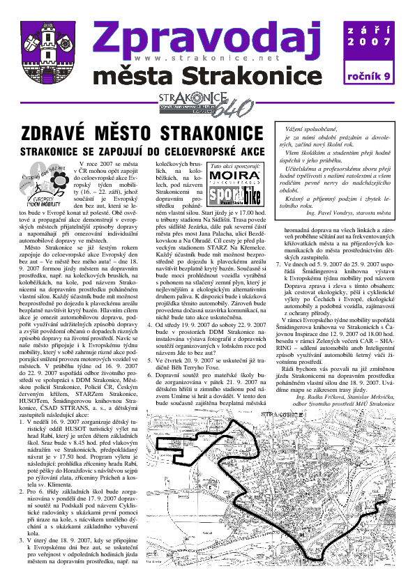 uvodní stránka zpravodaje