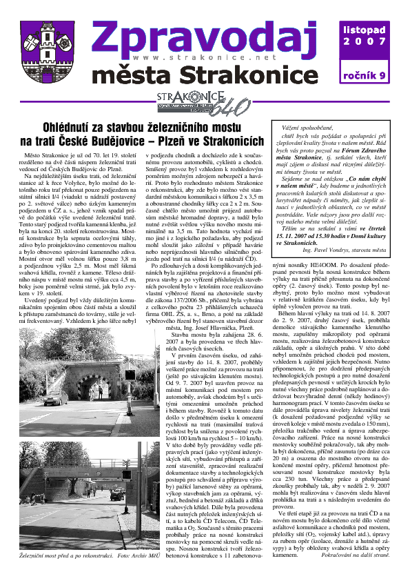 uvodní stránka zpravodaje