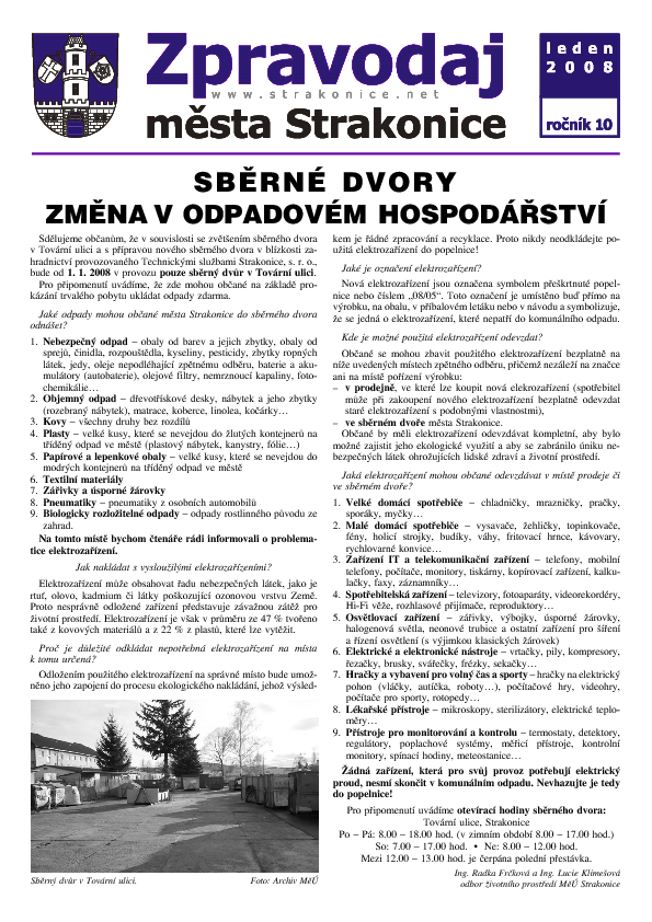 uvodní stránka zpravodaje