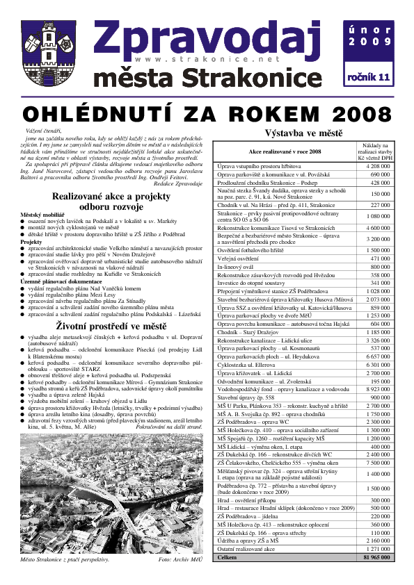 uvodní stránka zpravodaje