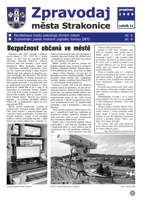 uvodní stránka zpravodaje