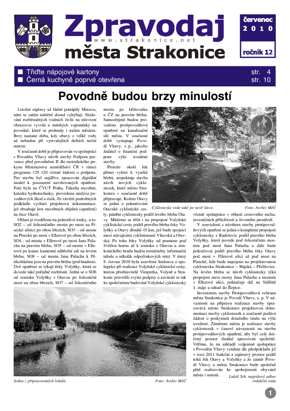 uvodní stránka zpravodaje