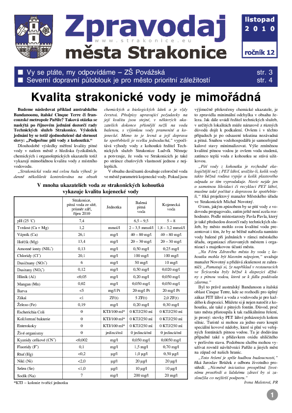 uvodní stránka zpravodaje