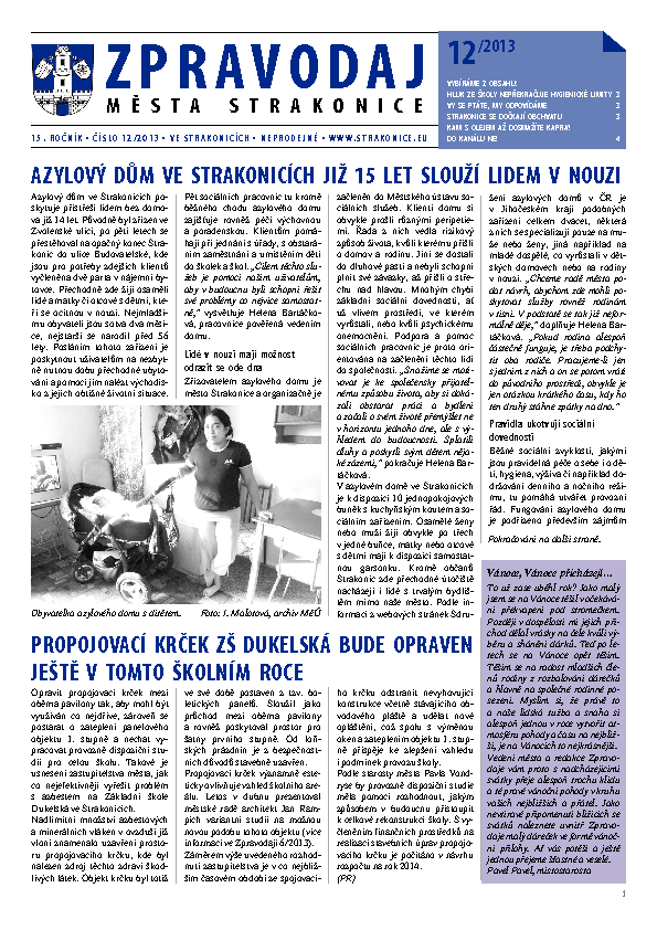 uvodní stránka zpravodaje